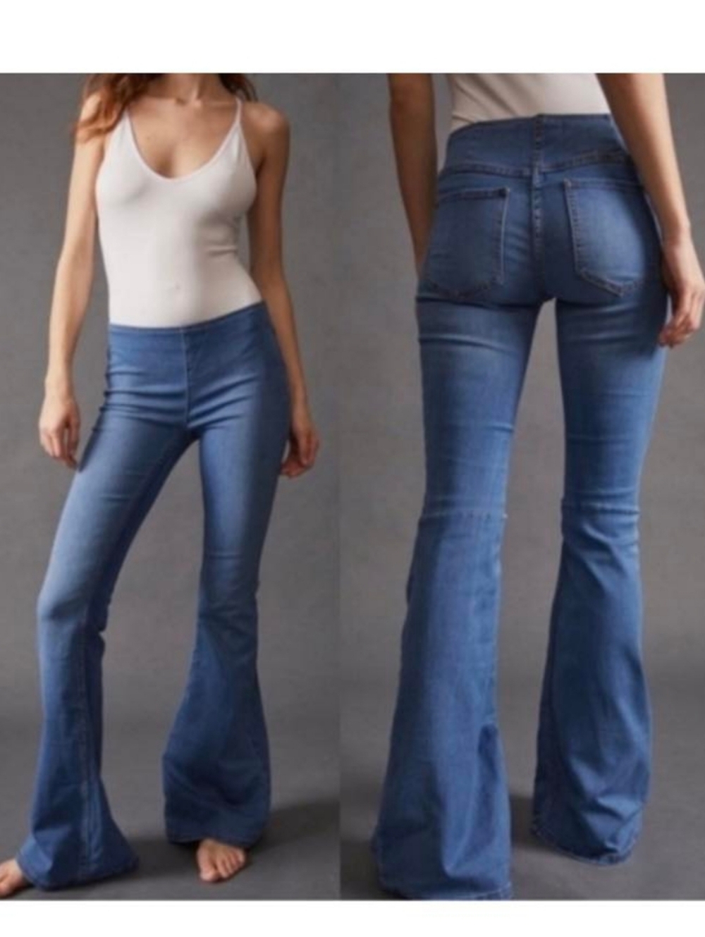 We The Free Penny Pullover Light Blue Denim Trouser Jeans Size 30